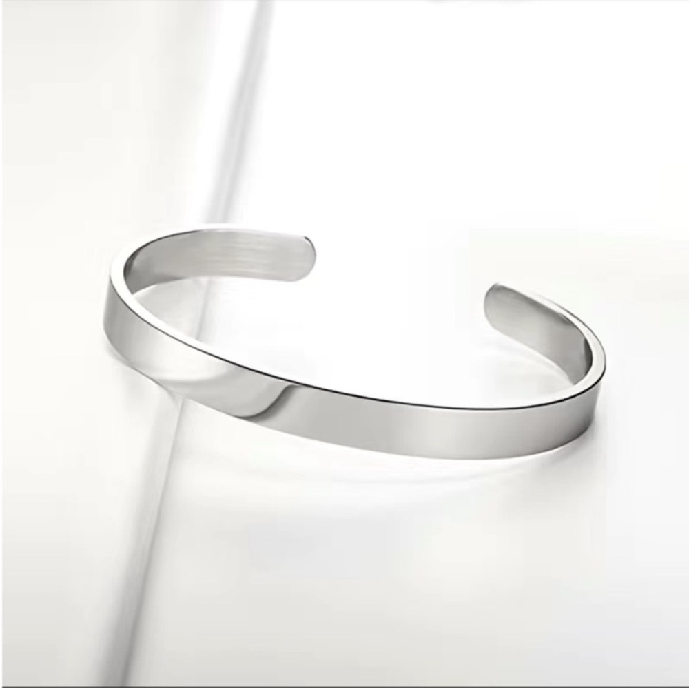 Engraved Cuff Bracelet "let that sh*t go" - Picture 2 of 2